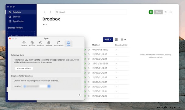 Dropbox belegt Speicherplatz auf Ihrem Mac? 