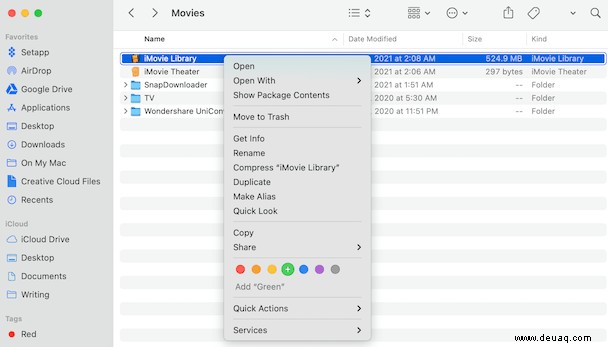 Wo werden iMovie-Dateien auf dem Mac gespeichert? 
