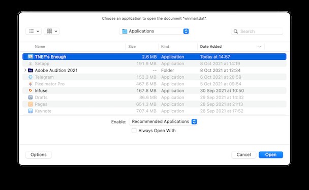 So öffnen Sie winmail.dat-Dateien auf Ihrem Mac 