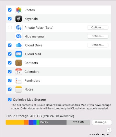 Richten Sie iCloud auf Ihrem Mac ein und verwenden Sie es 