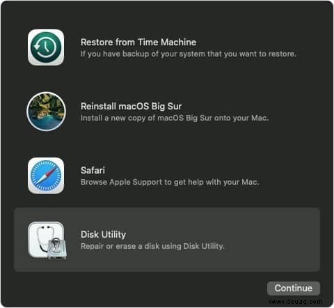 So stellen Sie Ihren Mac aus einem Time Machine-Backup wieder her 