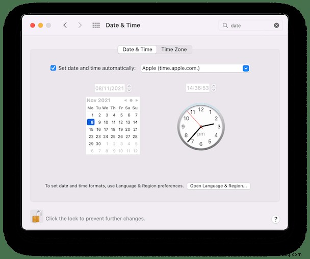 Datum und Uhrzeit falsch? So beheben Sie einen Uhrfehler auf dem Mac 