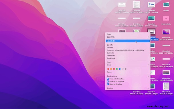 So löschen Sie Screenshots auf einem Mac 