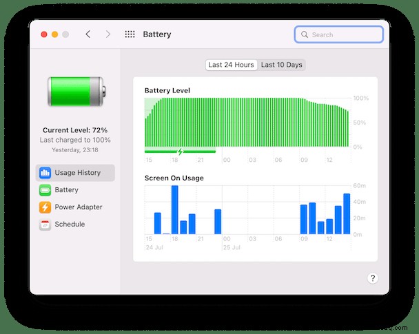 macOS Ventura Batterieentladung 