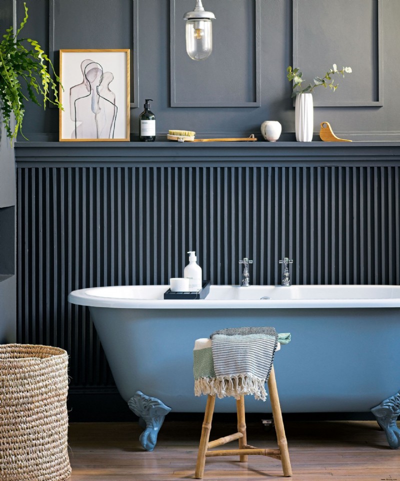 Blaue und graue Badezimmerideen – 11 coole und beruhigende Schemata 
