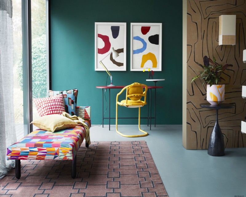 Farbideen für Wandakzente im Wohnzimmer – 16 Möglichkeiten, einen stilvollen Blickfang zu schaffen 