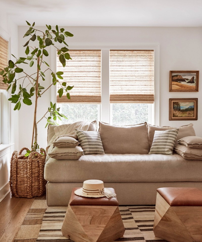 Beige Couch-Wohnzimmer-Ideen – 11 vielseitige, neutrale Looks 