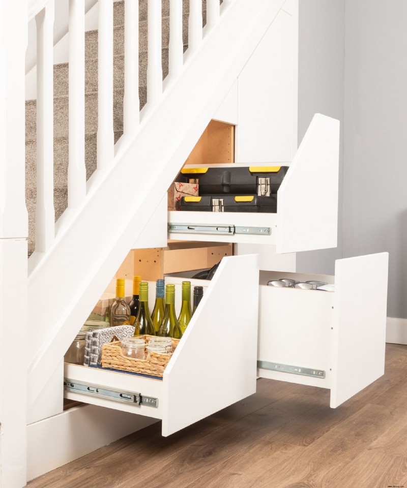 Ideen für Speisekammern unter Treppen – 11 traumhafte Vorratsschränke zum Sitzen unter einer Treppe 