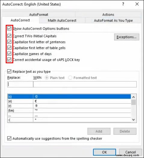 So deaktivieren Sie die AutoKorrektur in Microsoft Word