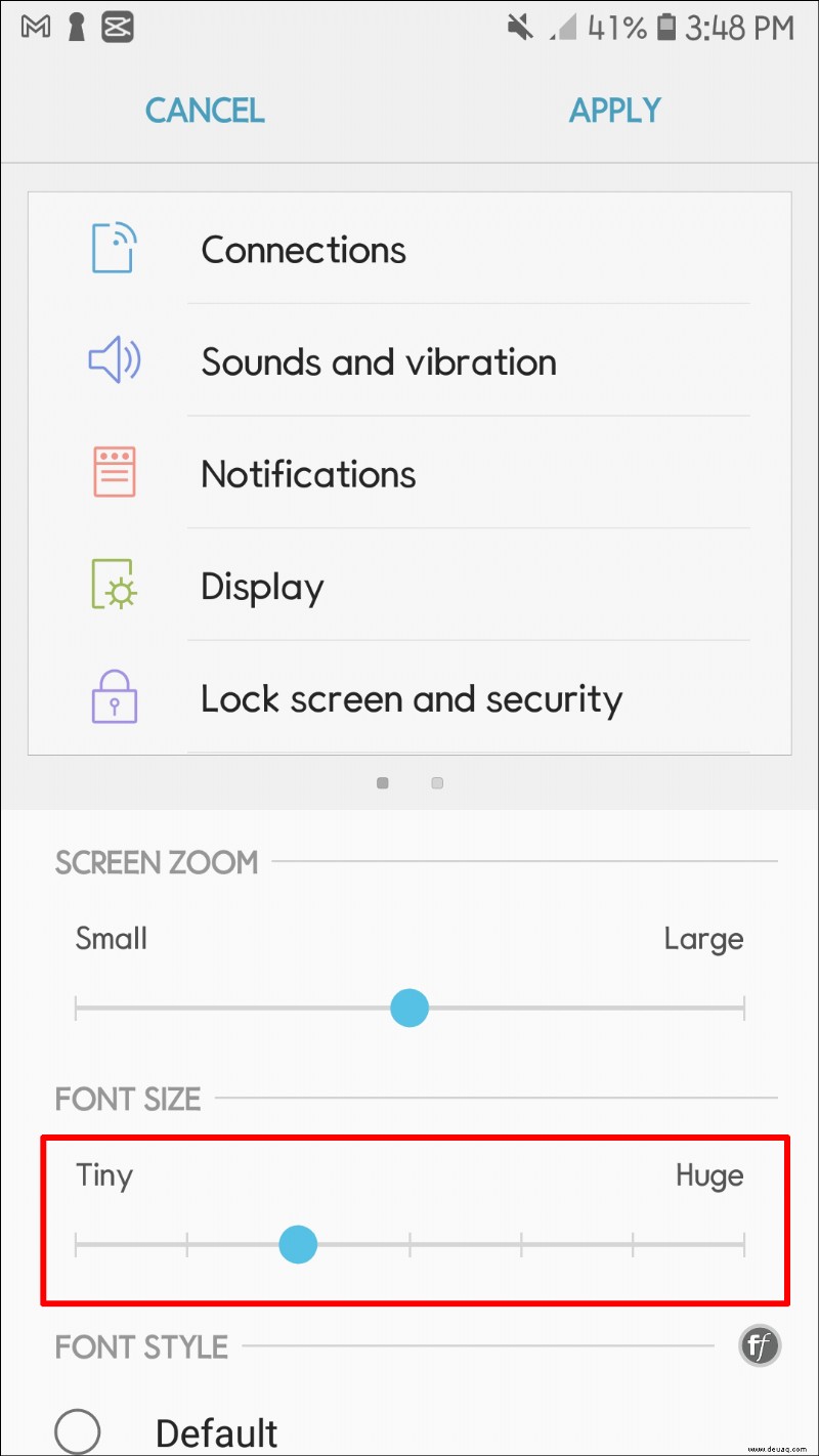 So ändern Sie die Schriftgröße auf einem Android-Gerät