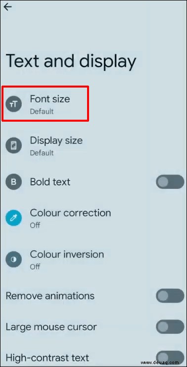So ändern Sie die Schriftgröße auf einem Android-Gerät