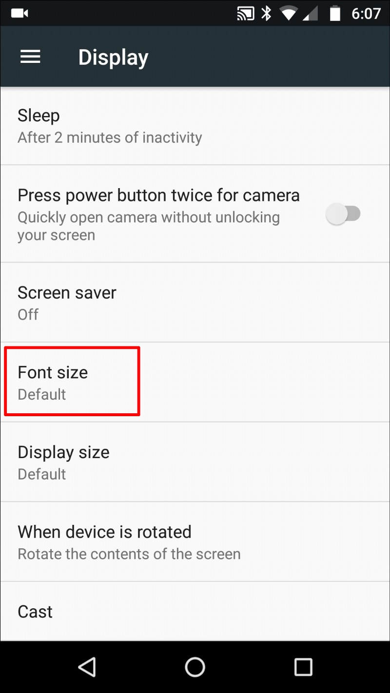 So ändern Sie die Schriftgröße auf einem Android-Gerät