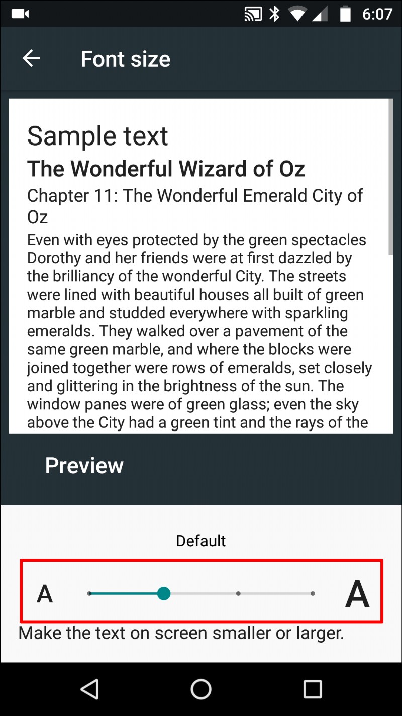 So ändern Sie die Schriftgröße auf einem Android-Gerät