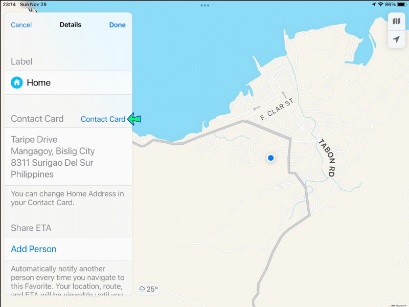 So ändern Sie Ihre Privatadresse in Apple Maps