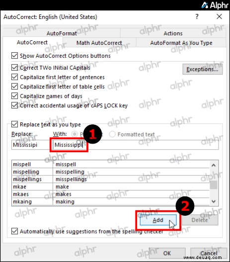 So deaktivieren Sie die AutoKorrektur in Outlook