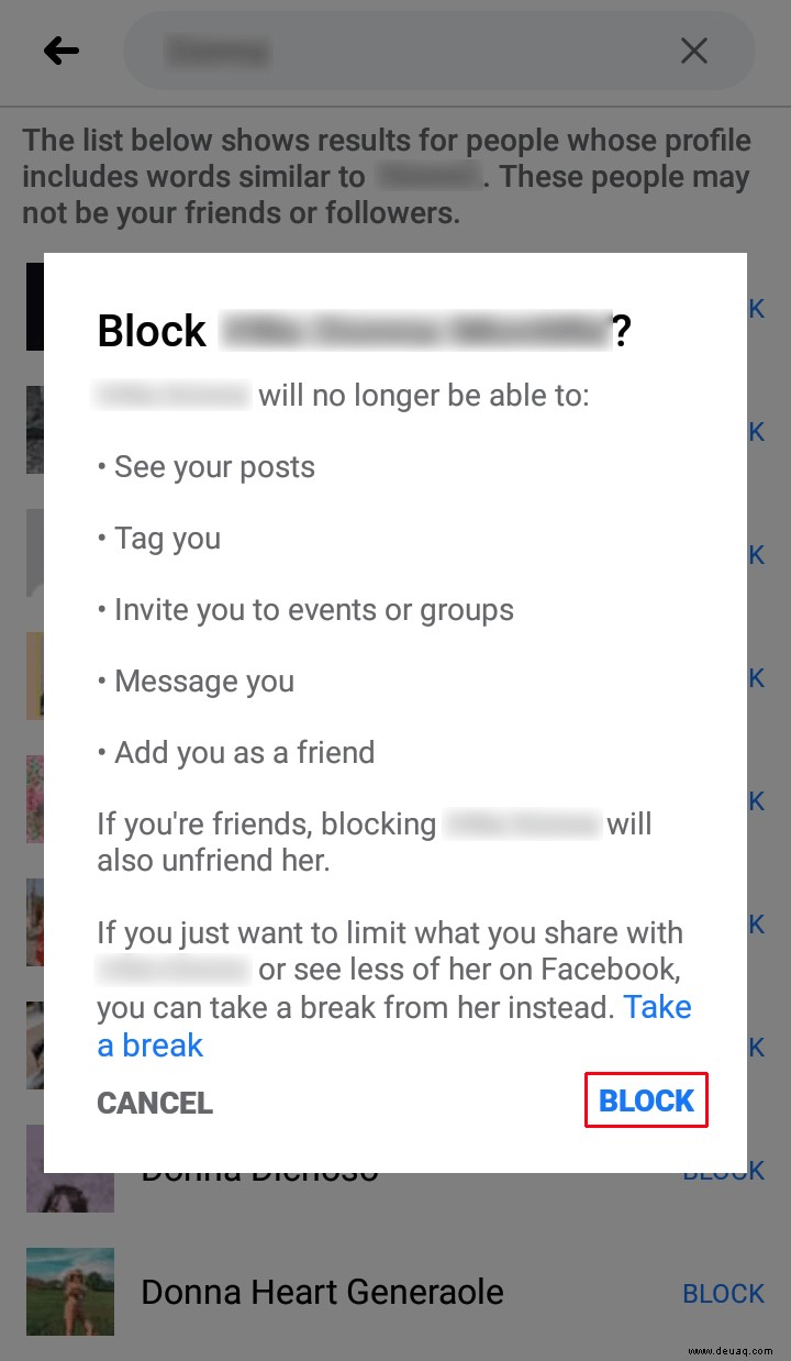 Wie man jemanden von einer Seite auf Facebook blockiert