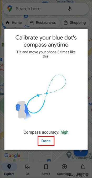 So verwenden Sie den Kompass in Google Maps