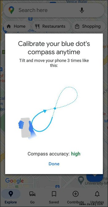 So verwenden Sie den Kompass in Google Maps