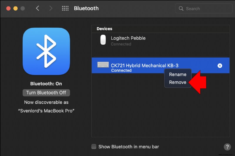 So trennen Sie eine Bluetooth-Tastatur von einem Mac