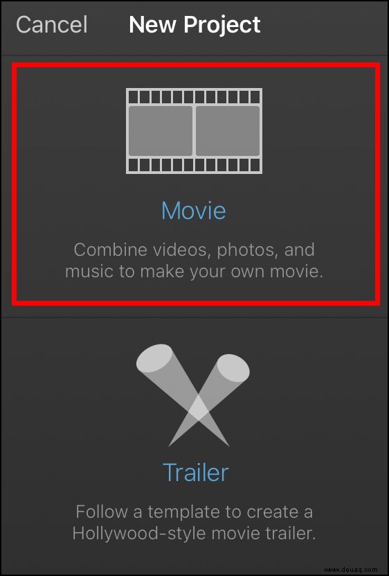 So ändern Sie das Seitenverhältnis in iMovie