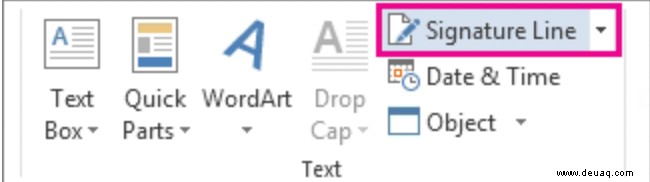 So fügen Sie eine Signatur in Microsoft Word ein