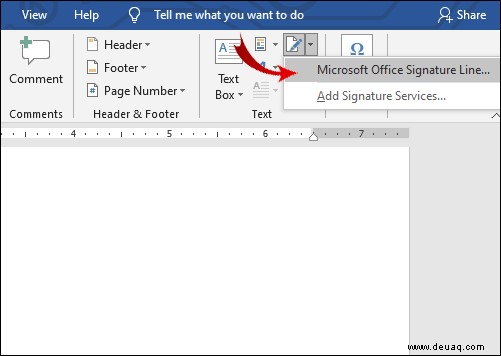 So fügen Sie eine Signatur in Microsoft Word ein