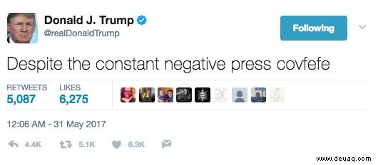 Der COVFEFE Act zielt darauf ab, Trumps Tweets für die Nachwelt zu archivieren