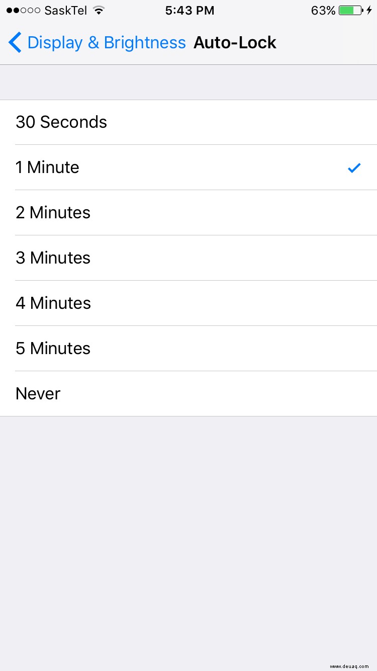 Wie man den Bildschirm auf dem iPhone 6S/6S Plus länger eingeschaltet lässt