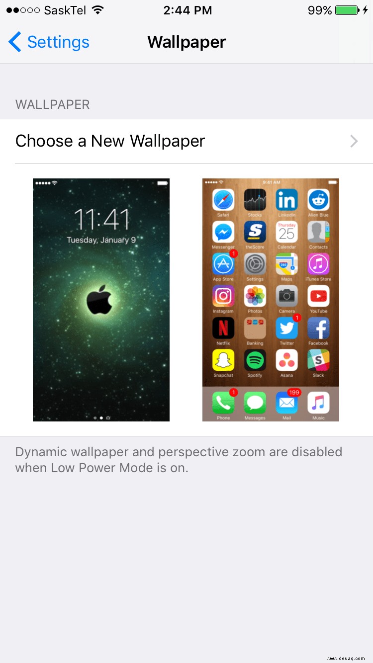 So ändern Sie das Hintergrundbild auf dem iPhone 6S / 6S Plus