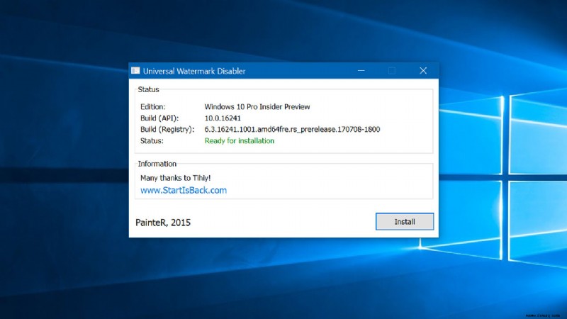 So entfernen Sie das Windows 10-Wasserzeichen von Insider-Programm-Desktops