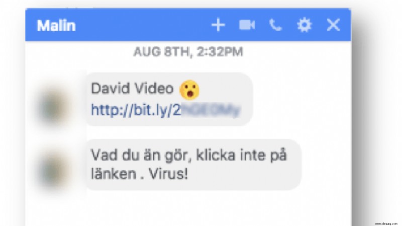 Facebook-Messenger-Betrug bringt Sie dazu, auf zwielichtige Video-Links zu klicken 