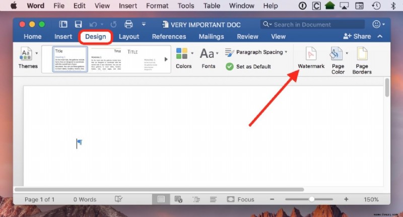 So fügen Sie ein Wasserzeichen in Microsoft Word für Mac hinzu