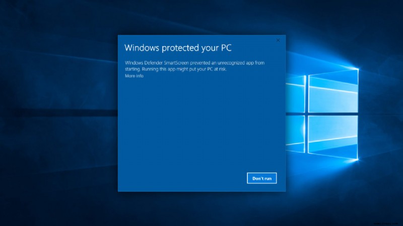 Windows Defender SmartScreen:Umgang mit Warnungen „Windows Protected Your PC“