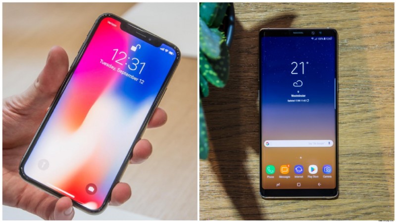 Samsung Galaxy Note 8 vs. iPhone X:Das beste Android-Handy steht Kopf an Kopf mit Apples Flaggschiff