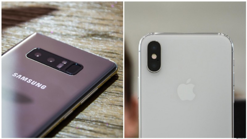 Samsung Galaxy Note 8 vs. iPhone X:Das beste Android-Handy steht Kopf an Kopf mit Apples Flaggschiff