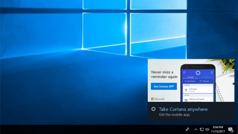 Kurztipp:So deaktivieren Sie Cortana-Benachrichtigungen in Windows 10