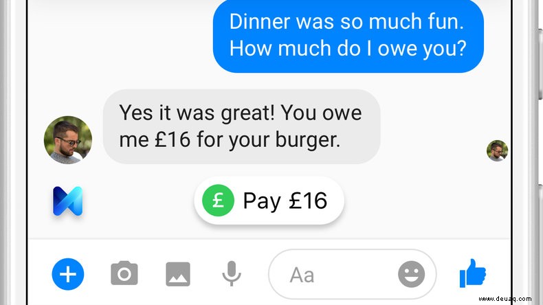Facebook führt Messenger-Zahlungen in Großbritannien ein