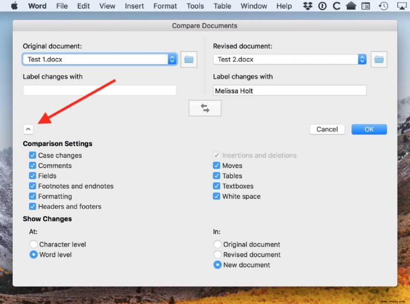 So vergleichen Sie Word-Dokumente auf dem Mac