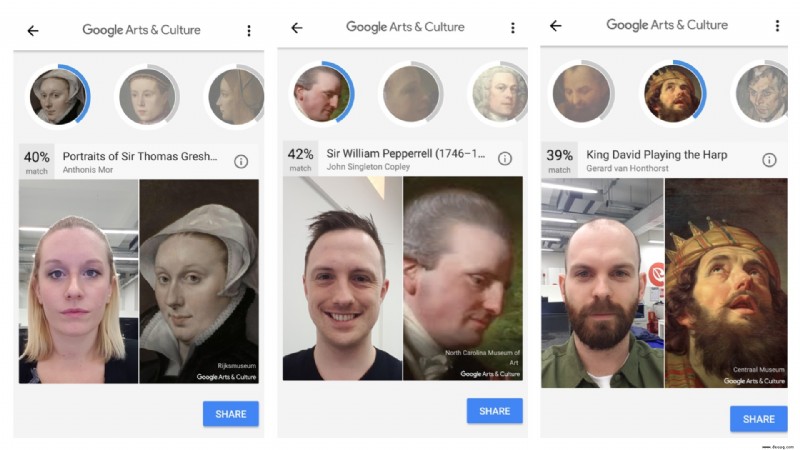 So laden Sie das Google Art Selfie-Tool in Großbritannien herunter:Mit Google können Sie endlich Ihre Selfies mit Kunst vergleichen 