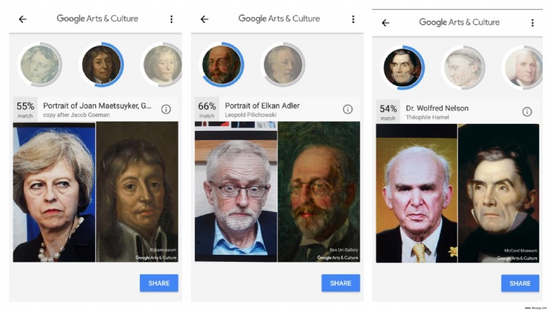 So laden Sie das Google Art Selfie-Tool in Großbritannien herunter:Mit Google können Sie endlich Ihre Selfies mit Kunst vergleichen 
