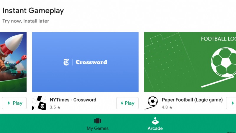 Mit Google Play Instant können Sie Android-Spiele ausprobieren, ohne sie überhaupt zu installieren 