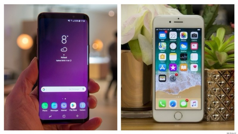 Samsung Galaxy S9 vs. iPhone 8:Welches Flaggschiff ist besser? 