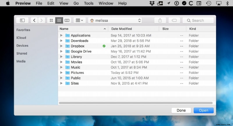 Praktische Mac-Tastaturkürzel zum Öffnen und Speichern von Dateien