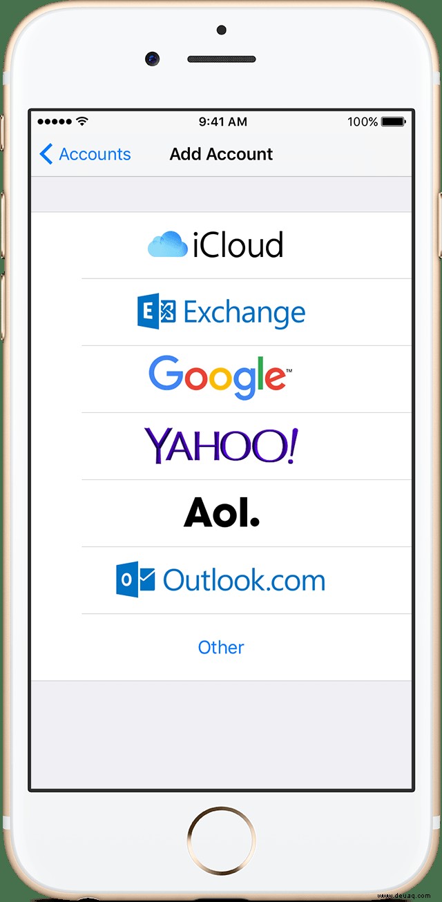 So fügen Sie dem iPhone 6S ein E-Mail-Konto hinzu