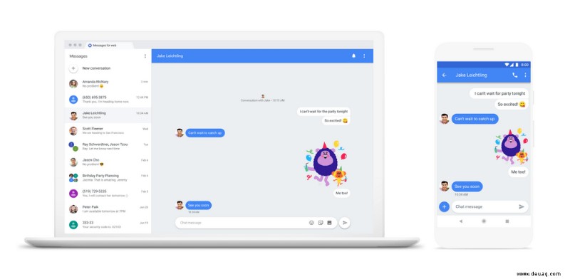 Sie können jetzt SMS von Ihrem PC mit Android Messages senden