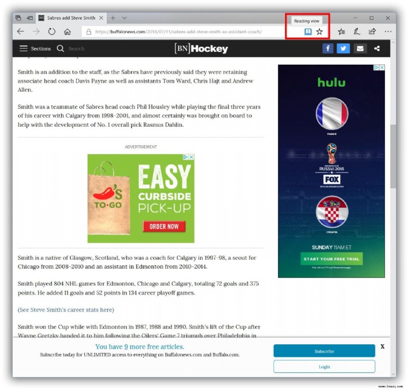 So verwenden Sie die Leseansicht in Microsoft Edge für Windows 10