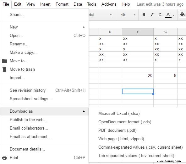 So konvertieren Sie Google Sheets-Tabellen in XML 