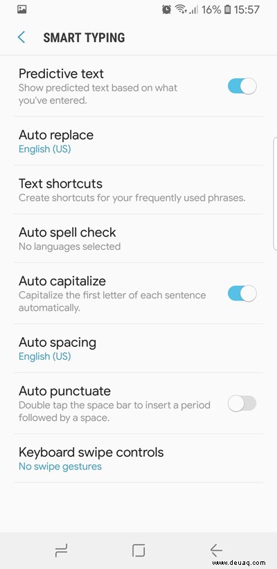 So deaktivieren Sie die Autokorrektur auf dem Galaxy S8/S8+ 