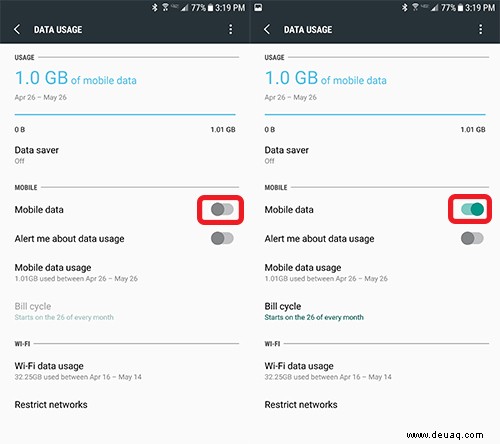 So beheben Sie Probleme mit mobilen Daten auf Ihrem Galaxy S7