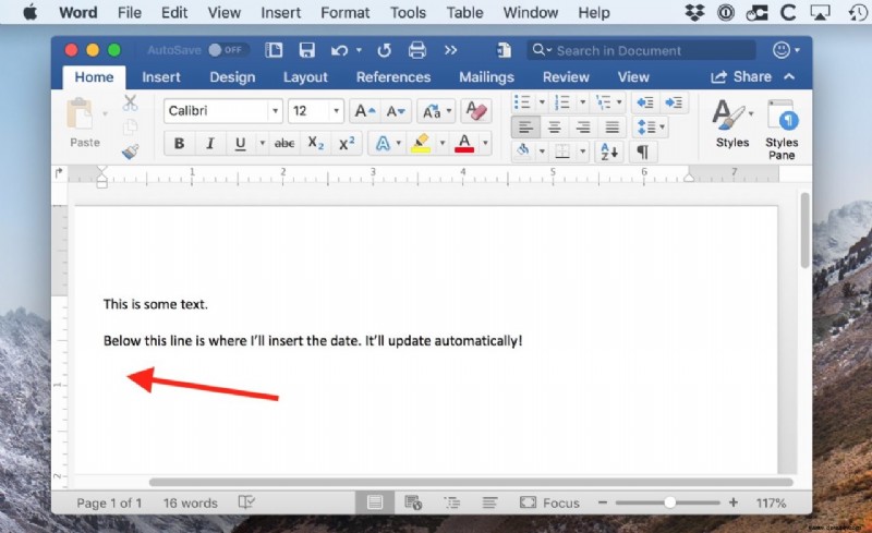 So fügen Sie einen automatisch aktualisierenden Datums- und Zeitstempel in Word für Mac hinzu